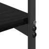  Konzolasztal polcokkal tárolóval Musta tammi 101 x 35 x 80.5 cm Faanyag