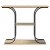  Konzolasztal polcokkal tárolóval sonoma tölgy 101 x 35 x 80.5 cm Faanyag