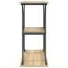  Konzolasztal polcokkal tárolóval sonoma tölgy 101 x 35 x 80.5 cm Faanyag
