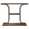  Konzolasztal polcokkal tárolóval Füstölt tölgy 101 x 35 x 80.5 cm Faanyag