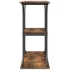  Konzolasztal polcokkal tárolóval Füstölt tölgy 101 x 35 x 80.5 cm Faanyag