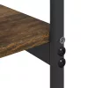  Konzolasztal polcokkal tárolóval Füstölt tölgy 101 x 35 x 80.5 cm Faanyag