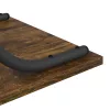  Konzolasztal polcokkal tárolóval Füstölt tölgy 101 x 35 x 80.5 cm Faanyag
