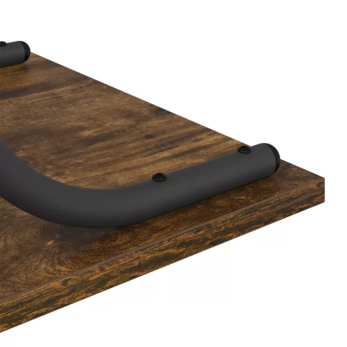  Konzolasztal polcokkal tárolóval Füstölt tölgy 101 x 35 x 80.5 cm Faanyag