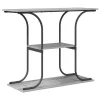  Konzolasztal polcokkal tárolóval Szürke sonoma 101 x 35 x 80.5 cm Faanyag