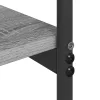  Konzolasztal polcokkal tárolóval Szürke sonoma 101 x 35 x 80.5 cm Faanyag