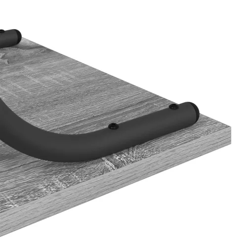  Konzolasztal polcokkal tárolóval Szürke sonoma 101 x 35 x 80.5 cm Faanyag