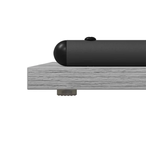  Konzolasztal polcokkal tárolóval Szürke sonoma 101 x 35 x 80.5 cm Faanyag