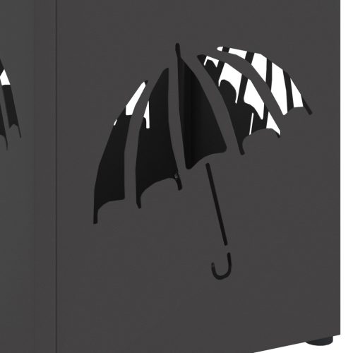  Esernyőtartó Fekete Fém Közepes Minta Fekete ernyőtartó