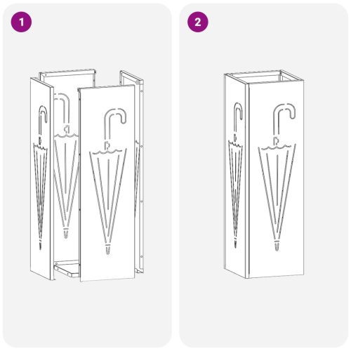  Esernyőtartó Antracit Fém Szabványos Esernyőtartó