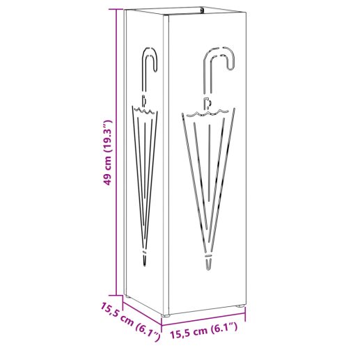  Esernyőtartó Antracit Fém Szabványos Esernyőtartó