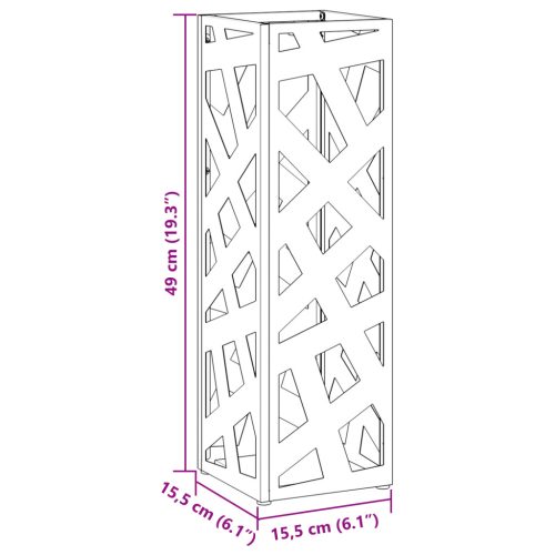  Esernyőtartó Fekete Fém Közepes Minta Esernyőtartó