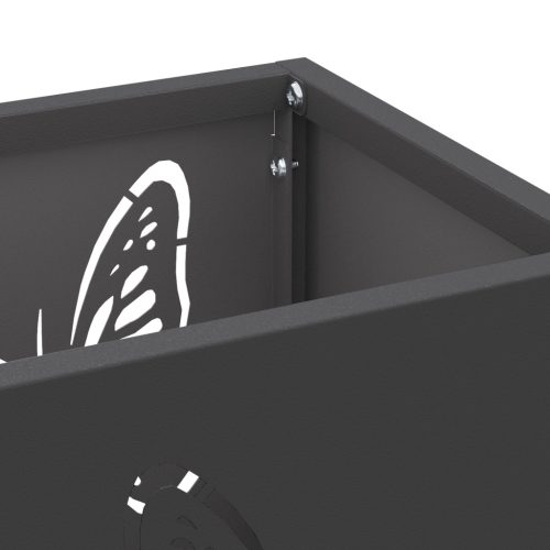  Esernyőtartó Fekete Fém Közepes Dekoratív betétek