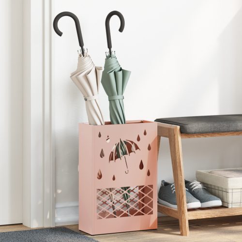  Rózsaszín Ernyőtartó 28x12x41 cm Acél