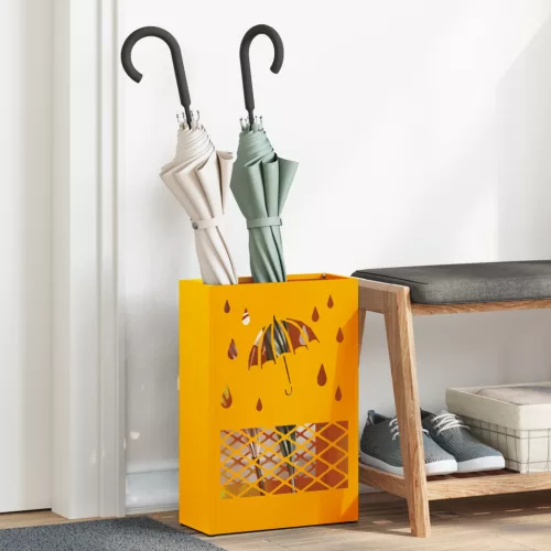  Mustár Sárga Ernyőtartó, 28x12x41 cm Acél