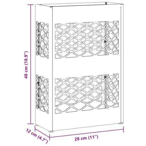  Rózsaszín Esernyőtartó 28x12x41 cm Acél