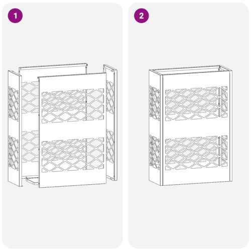  Ernyőtartó Antracit Színben - 28x12x41 cm Acél