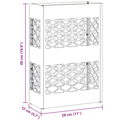  Napernyő Állvány Rács tárolóval Fehér 28 x 12 x 41 cm Acél