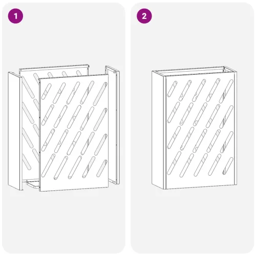  Fekete Ernyőtartó - 28x12x41 cm Acél