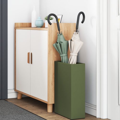  Olívazöld Esernyőtartó - 28x12x41 cm - Acélból készült