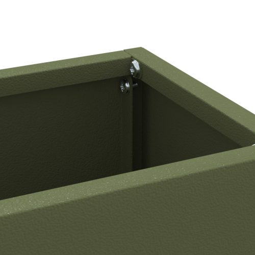  Olívazöld Esernyőtartó - 28x12x41 cm - Acélból készült