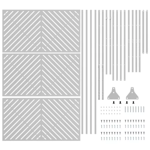  Privátszűrő 100x50x180 cm Horganyzott Acél