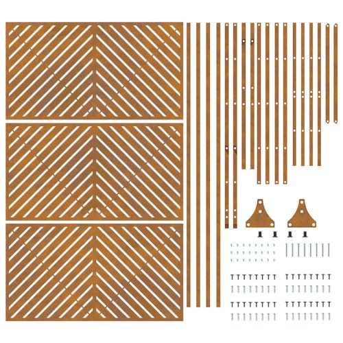  Rozsdamentes acél kerítés panel Rozsdamentes acél