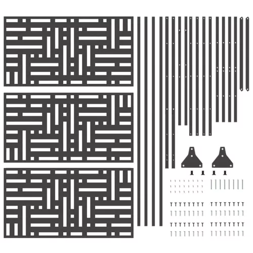  Magánszféra Képernyő Fekete 100 x 50 x 180 cm Acél