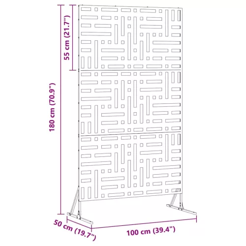  Magánszféra Képernyő Antracit 100 x 50 x 180 cm Acél