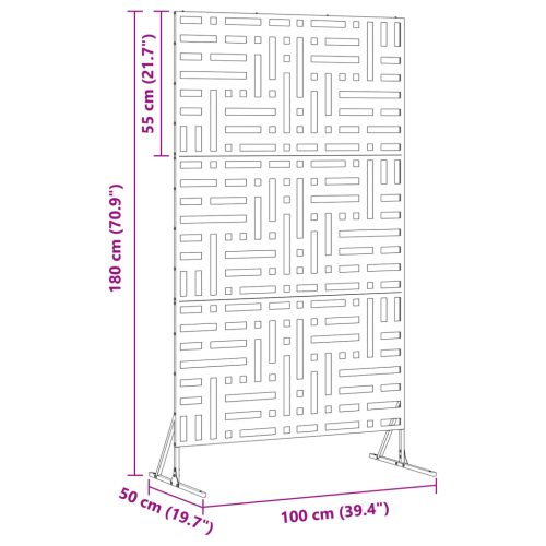  Magánélet Védő 180 cm Esőálló Acél