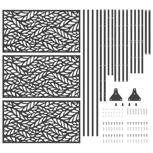  Magánszféra Képernyő Fekete 100 x 50 x 180 cm Acél