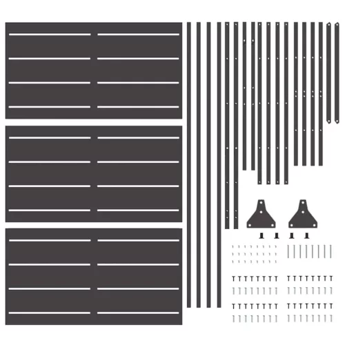  Magánszféra Képernyő Fekete 100 x 50 x 180 cm Acél