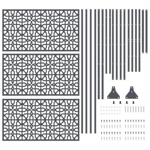  Magánéletvédő Képernyő Antracit Színben, 100 cm x 50 cm x 180 cm, Acél