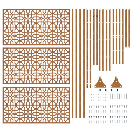  Magánélet Védő Képernyő 100x50x180 cm Időjárásálló Acél