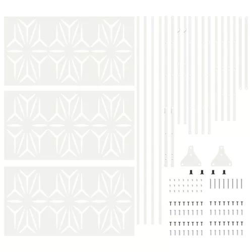  Magánélet Védő Képernyő Fehér 100x50x180 cm Acél