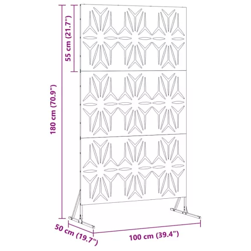  Magánszféra Képernyő Szürke 100 x 50 x 180 cm Acél
