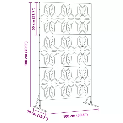  Privát Képernyő 100x50x180 cm Galvanizált Acél