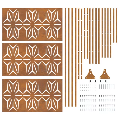  Privát Képernyő 100x50x180 cm, Esőálló Acélból