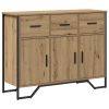  Sideboard Artisan Oak 97x32,5x74,5 cm Szerelt Fa