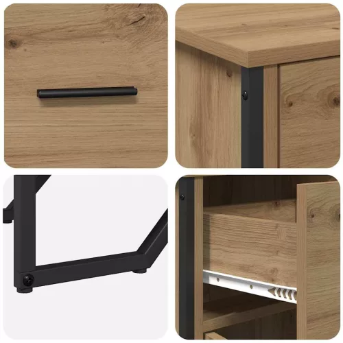  Széf fiókkal Artisan tölgy 97 x 32,5 x 74,5 cm