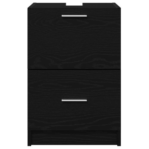  Mosdószekrény Fekete tölgy 40x37x59 cm Mérnöki Fa