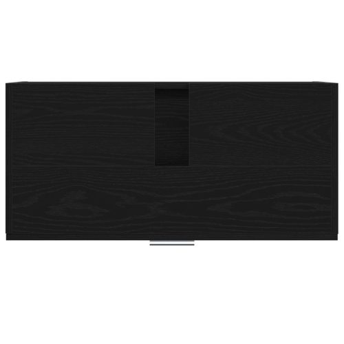  Mosdószekrény Fekete tölgy 78x37x59 cm Műanyag