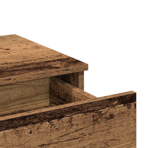  Öltöztetőasztal Tükrökkel és LED Fényekkel Régi Fa Műszaki Fa