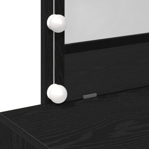  pipereasztal LED világítással Fekete tölgy 100x40x120 cm