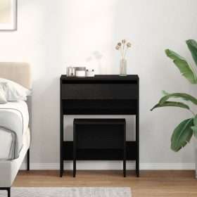  Fésülködőasztal tükörrel Fekete tölgy modern fa