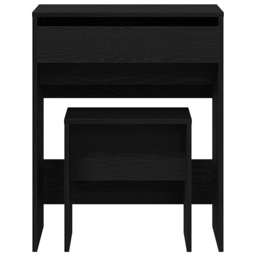  Fésülködőasztal tükörrel Fekete tölgy modern fa