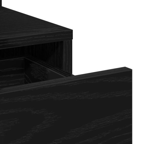  Sminktükör LED világítással Fekete tölgy hatású mérnöki fa