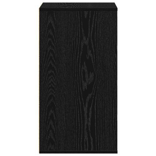  Sarok Fiókos Szekrény Fekete Tölgy 40x41x76 cm Műgyanta