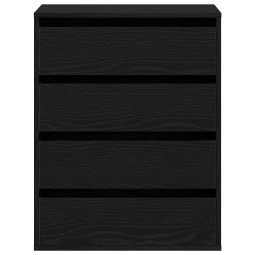  Fiókos szekrény Fekete tölgy 60x41x76 cm Szerelt fa