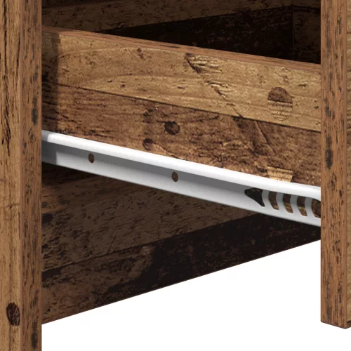  Éjjeli szekrény LED világítással Régi fa Eredeti fa